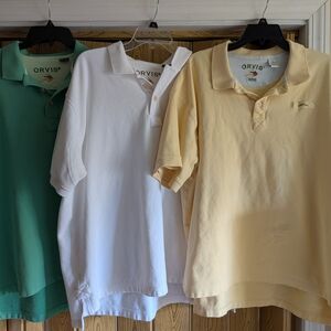 Men's Orvis Signature Polos Size XXLarge Lot
